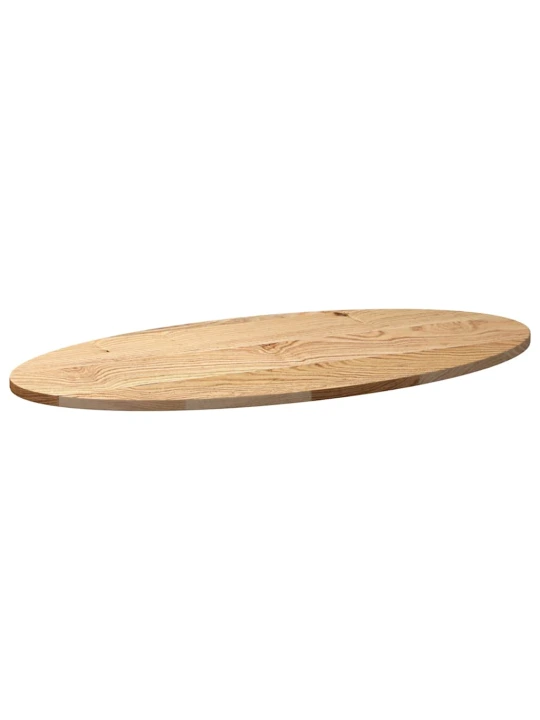 Stalviršis, 100x50x2 cm, ąžuolo medienos masyvas, ovalo formos