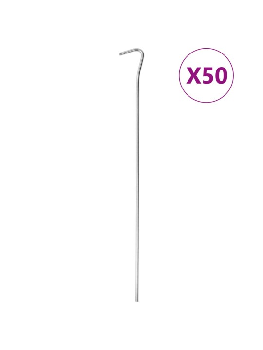 Palapinės kaiščiai, 50vnt., 30cm, skersmuo 4mm, plienas