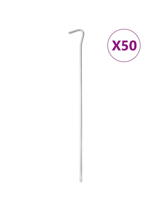 Palapinės kaiščiai, 50vnt., 30cm, skersmuo 5mm, plienas
