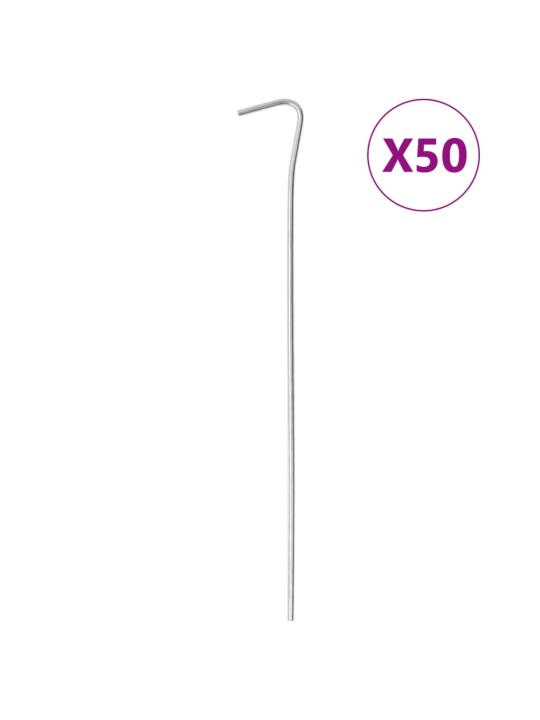 Palapinės kaiščiai, 50vnt., 23cm, skersmuo 3mm, plienas