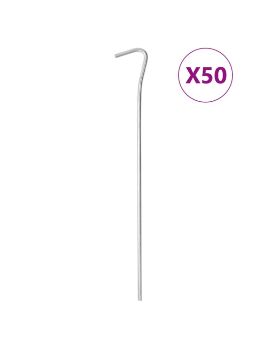 Palapinės kaiščiai, 50vnt., 23cm, skersmuo 4mm, plienas