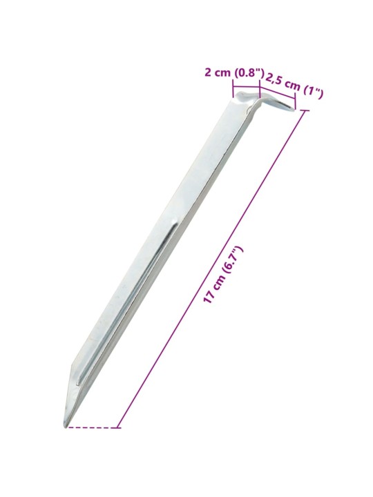 Palapinės kaiščiai, 24vnt., 17cm, skersmuo 20mm, plienas