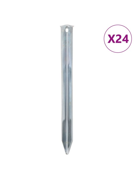 Palapinės kaiščiai, 24vnt., 22cm, skersmuo 20mm, plienas