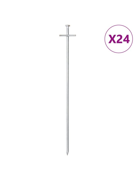 Palapinės kaiščiai, 24vnt., 29,5cm, skersmuo 6mm, plienas