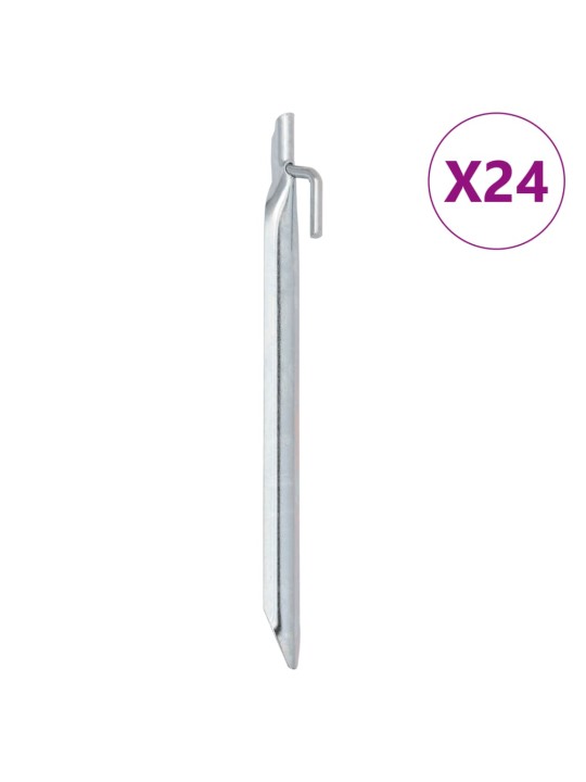 Palapinės kaiščiai, 24vnt., 24cm, skersmuo 20mm, V forma