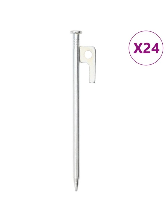 Palapinės kaiščiai, 24vnt., 20cm, skersmuo 9mm, plienas