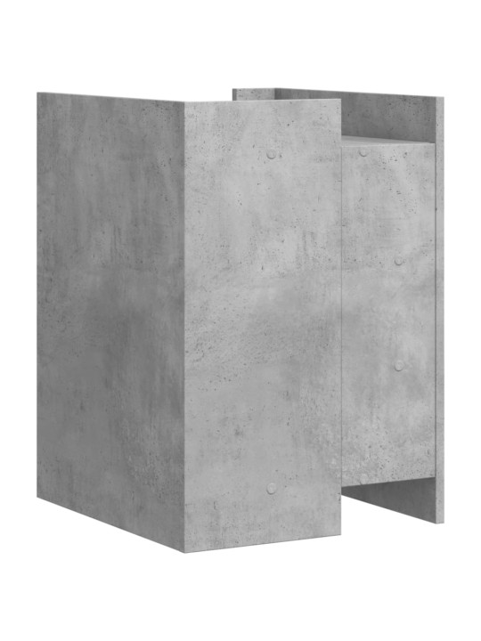 Naktinė spintelė, betono pilka, 45x50x65cm, apdirbta mediena