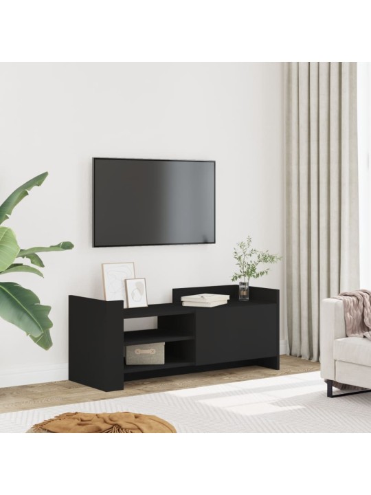 Televizoriaus spintelė, juodos spalvos, 100x35x40cm, mediena