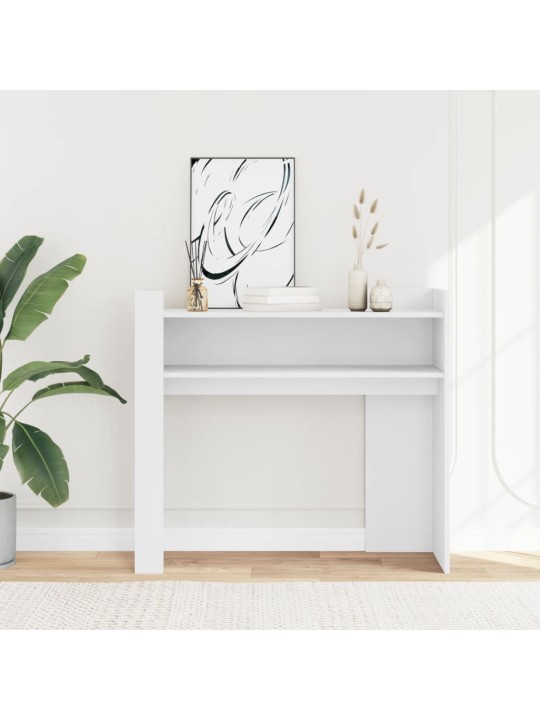 Konsolinis staliukas, baltas, 100x35x90cm, apdirbta mediena