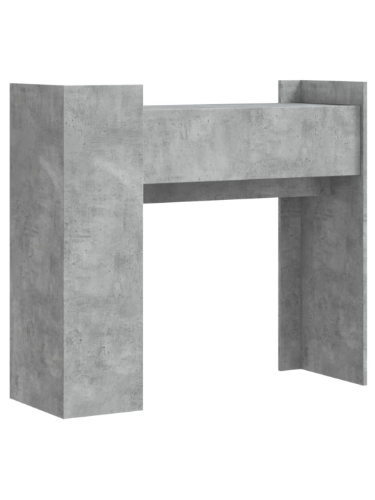 Konsolinis staliukas, betono, 100x35x90cm, apdirbta mediena