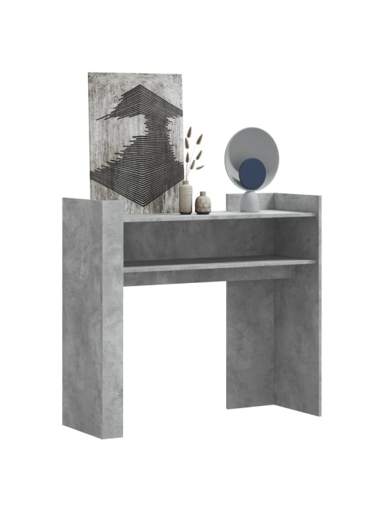 Konsolinis staliukas, betono, 100x35x90cm, apdirbta mediena