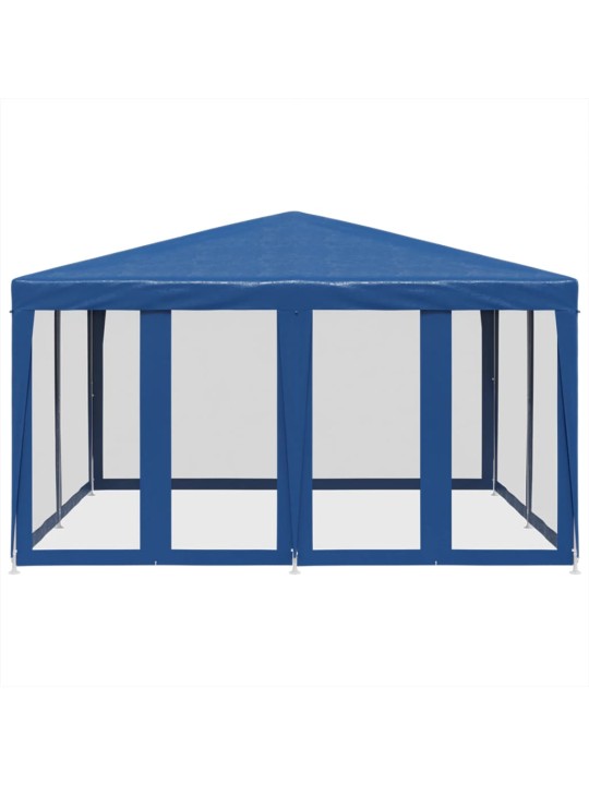Proginė palapinė su 8 tinklinėmis sienomis, mėlyna, 4x4m, HDPE