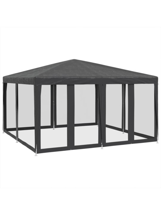 Proginė palapinė su 8 sienomis, antracito, 4x4m, HDPE