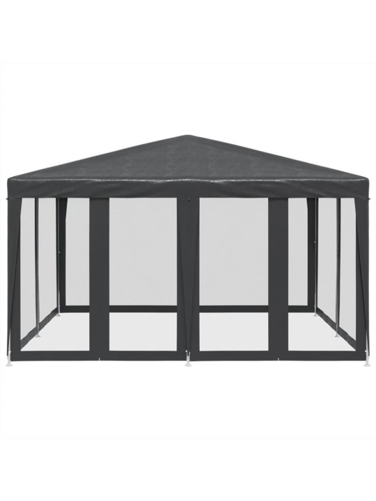 Proginė palapinė su 8 sienomis, antracito, 4x4m, HDPE