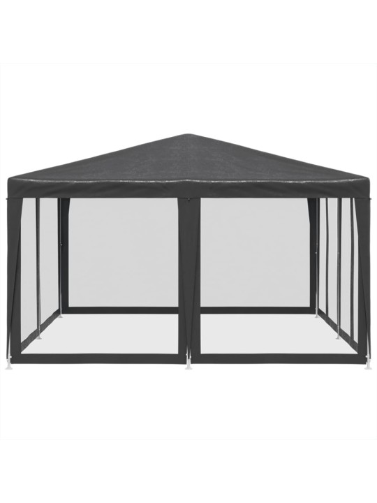 Proginė palapinė su 8 sienomis, antracito, 4x4m, HDPE