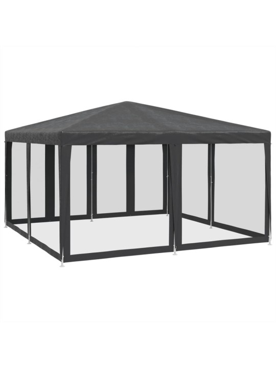 Proginė palapinė su 8 sienomis, antracito, 4x4m, HDPE