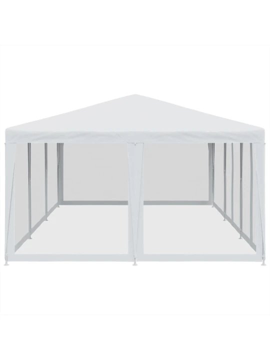 Proginė palapinė su 10 tinklinėmis sienomis, balta, 6x4m, HDPE