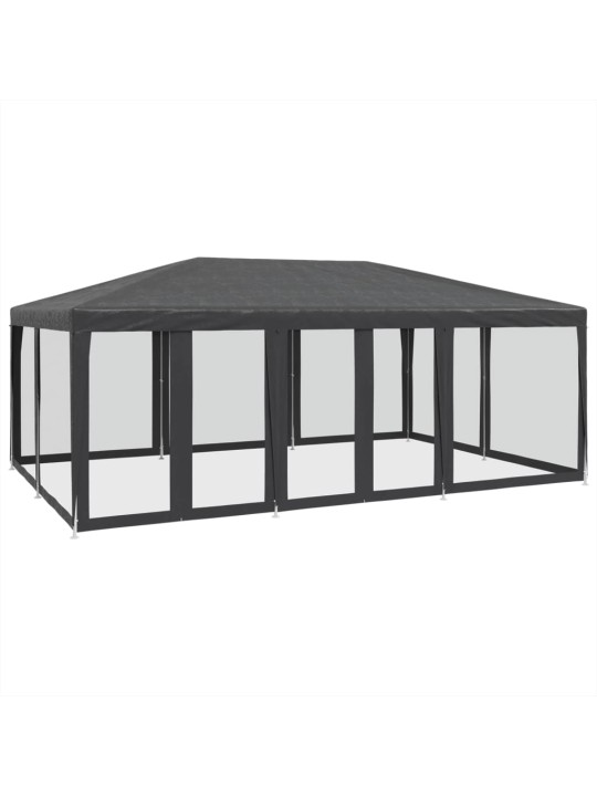 Proginė palapinė su 10 sienomis, antracito, 6x4m, HDPE