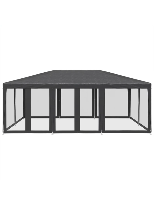Proginė palapinė su 10 sienomis, antracito, 6x4m, HDPE