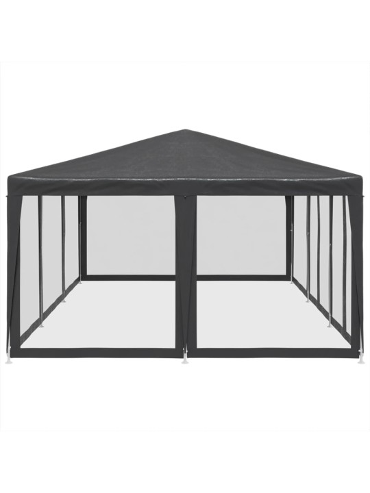 Proginė palapinė su 10 sienomis, antracito, 6x4m, HDPE