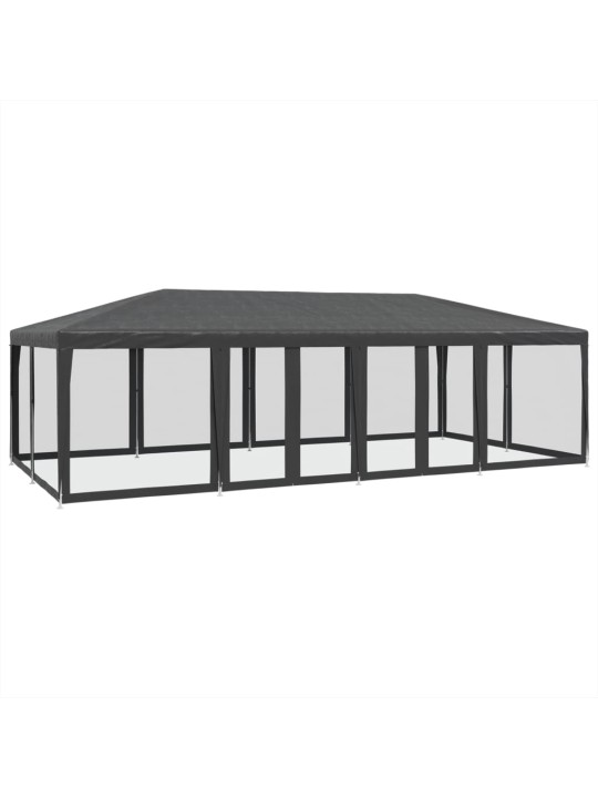 Proginė palapinė su 12 sienomis, antracito, 8x4m, HDPE