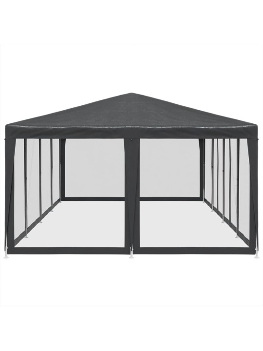 Proginė palapinė su 12 sienomis, antracito, 8x4m, HDPE