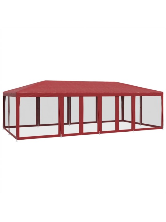 Proginė palapinė su 12 sienomis, raudona, 8x4m, HDPE