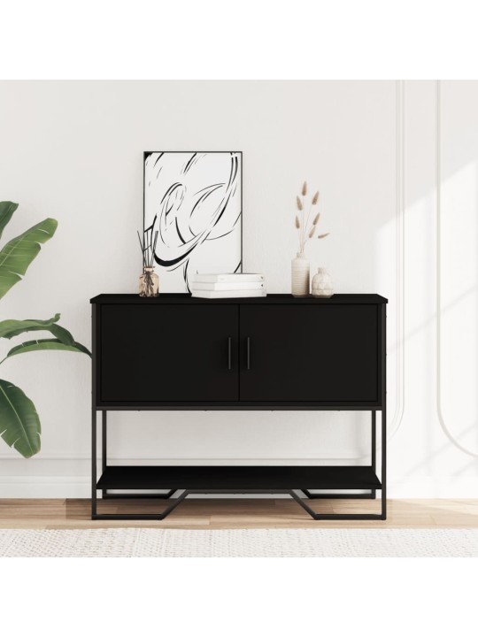Konsolinis staliukas, juodas, 100x35x74,5cm, apdirbta mediena