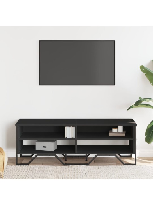 Televizoriaus spintelė, juoda, 122x34x41cm, apdirbta mediena