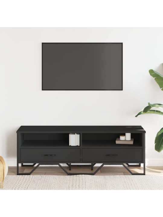 Televizoriaus spintelė, juoda, 122x34x41cm, apdirbta mediena