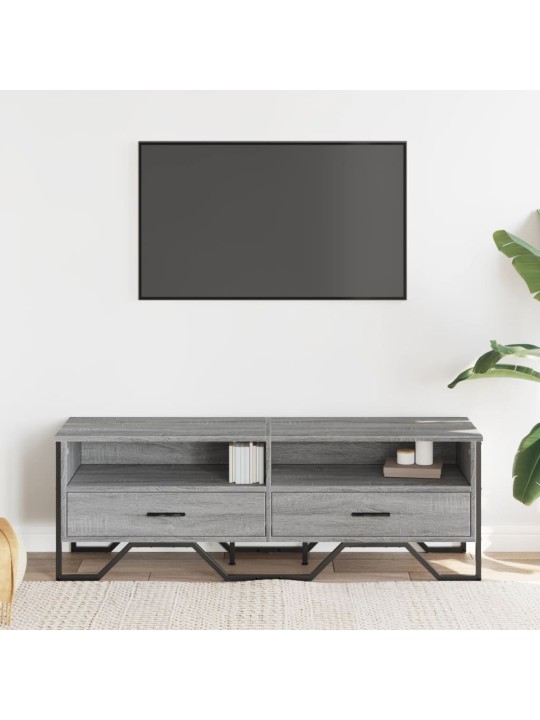 Televizoriaus spintelė, pilka ąžuolo, 122x34x41cm, mediena