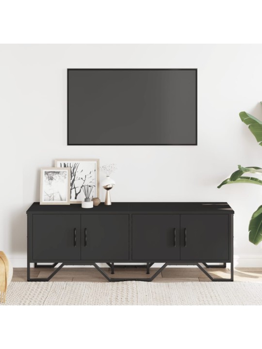 Televizoriaus spintelė, juoda, 122x34x41cm, apdirbta mediena