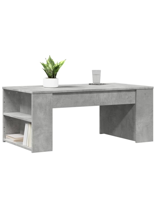 Kavos staliukas, betono pilkas, 102x55x42cm, apdirbta mediena