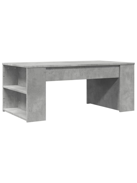 Kavos staliukas, betono pilkas, 102x55x42cm, apdirbta mediena