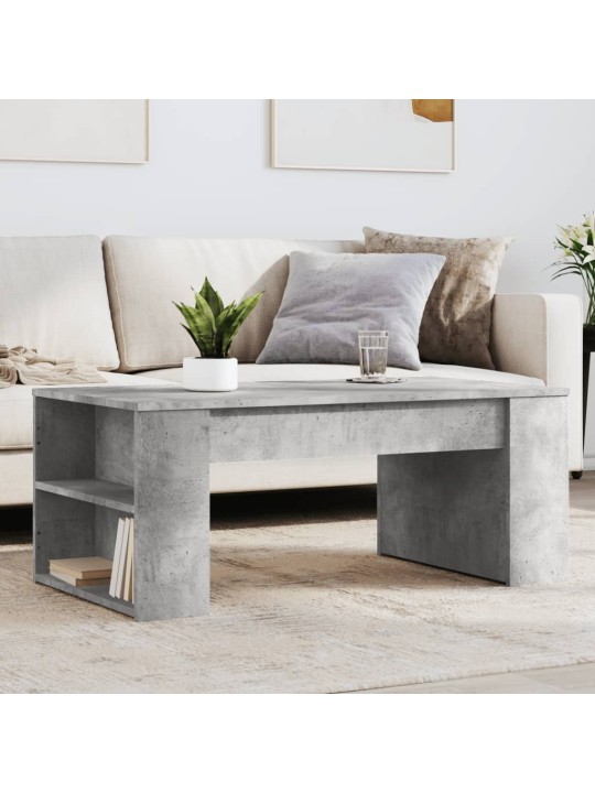 Kavos staliukas, betono pilkas, 102x55x42cm, apdirbta mediena