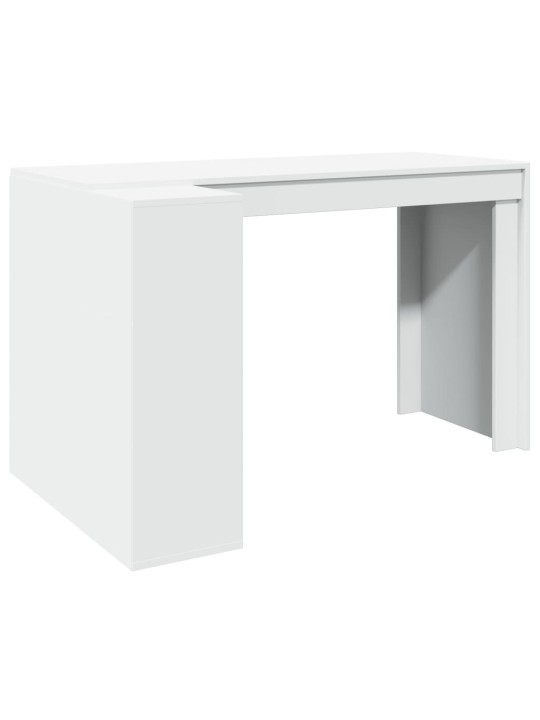 Biuro stalas, baltos spalvos, 123,5x73,5x75cm, apdirbta mediena