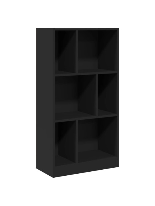 Knygų spinta, juodos spalvos, 57x28,5x107,5cm, apdirbta mediena