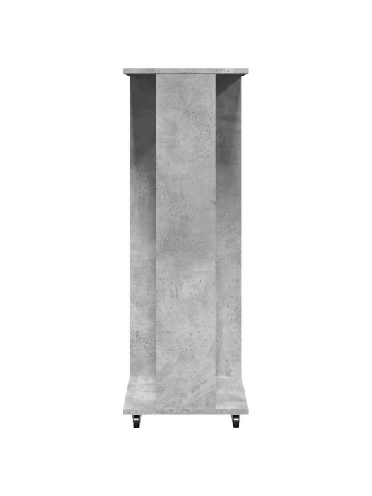 Drabužių spinta su ratukais, betono, 102x38x110cm, mediena