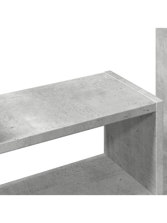 Rašomojo stalo lentyna, betono, 38,5x17x39cm, apdirbta mediena