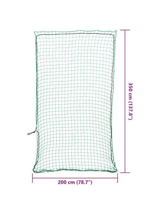 Priekabos tinklas su elastine virve, žalias, 3,5x2m, PP