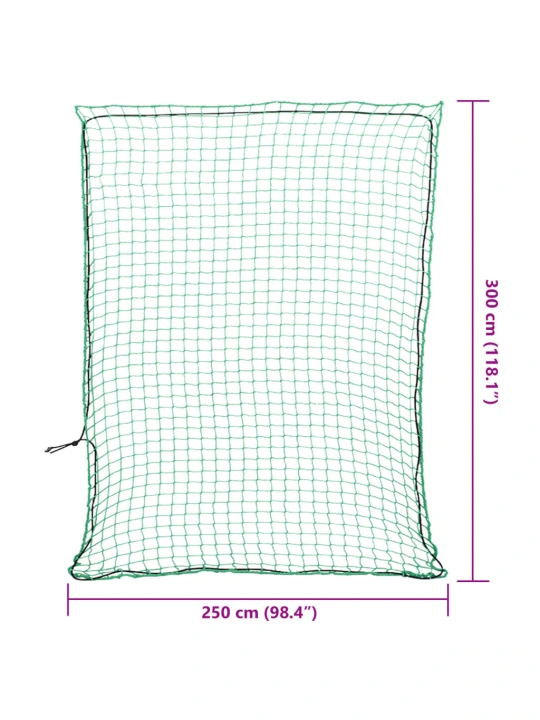 Priekabos tinklas su elastine virve, žalias, 3x2,5m, PP
