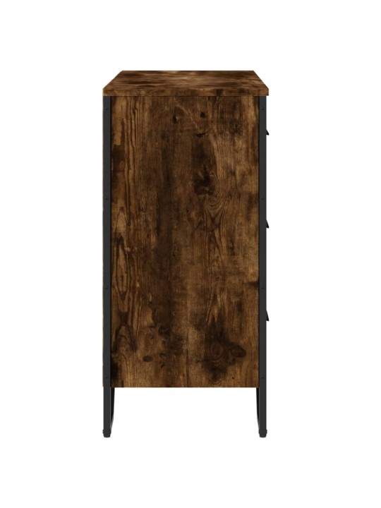 Komoda su stalčiais, dūminio ąžuolo, 91x35,5x74,5cm, mediena