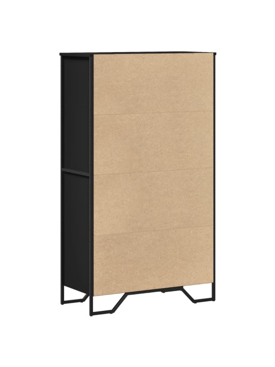 Komoda, juodos spalvos, 79,5x35,5x137,5cm, apdirbta mediena