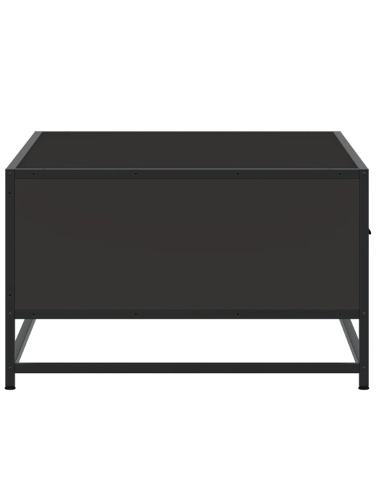 Kavos staliukas, juodas, 90x57x35cm, apdirbta mediena/metalas