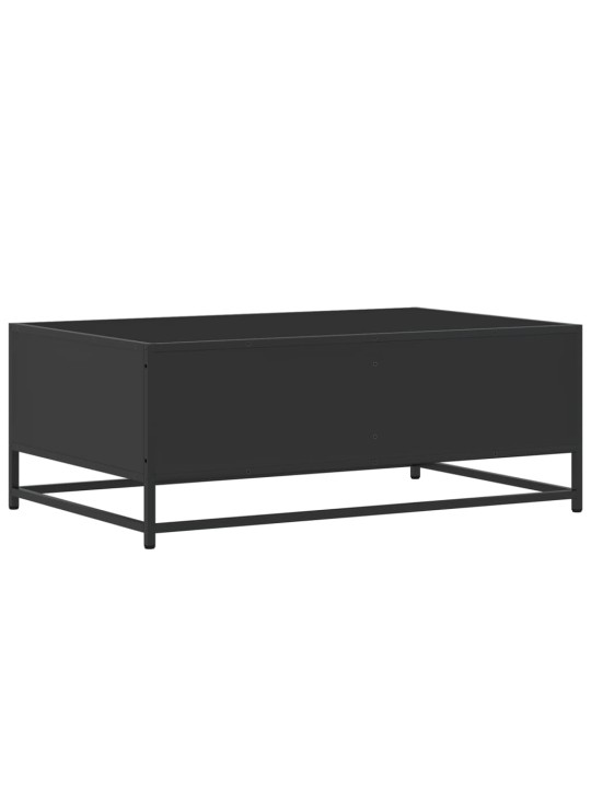 Kavos staliukas, juodas, 90x57x35cm, apdirbta mediena/metalas