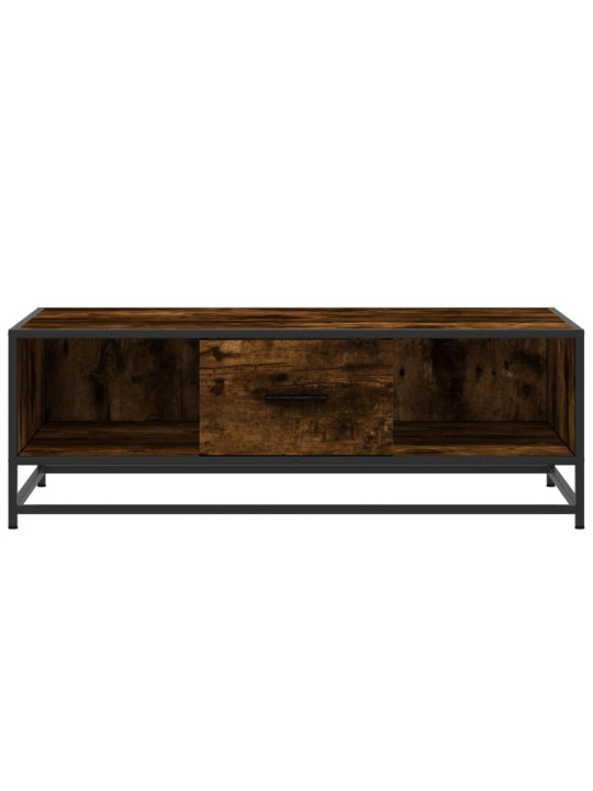 Kavos staliukas, dūminis, 100x57x35cm, apdirbta mediena/metalas