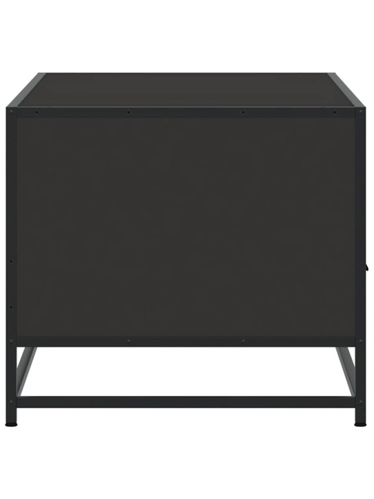 Kavos staliukas, juodas, 100x50x45cm, apdirbta mediena/metalas