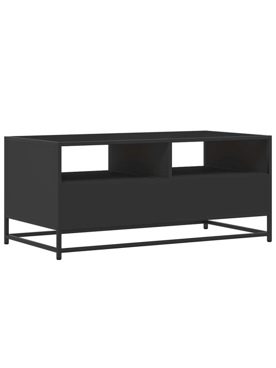 Kavos staliukas, juodas, 100x50x45cm, apdirbta mediena/metalas