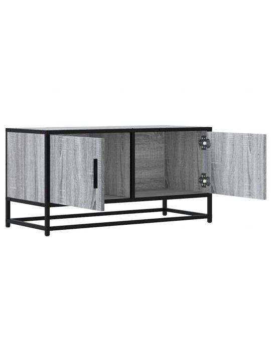Televizoriaus spintelė, pilka, 80x34,5x40cm, mediena ir metalas