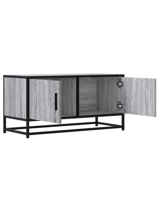 Televizoriaus spintelė, pilka, 80x34,5x40cm, mediena ir metalas